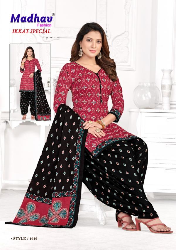 Madhav Ikkat Special Vol-1 Cotton Patiyala Designer Dress Material